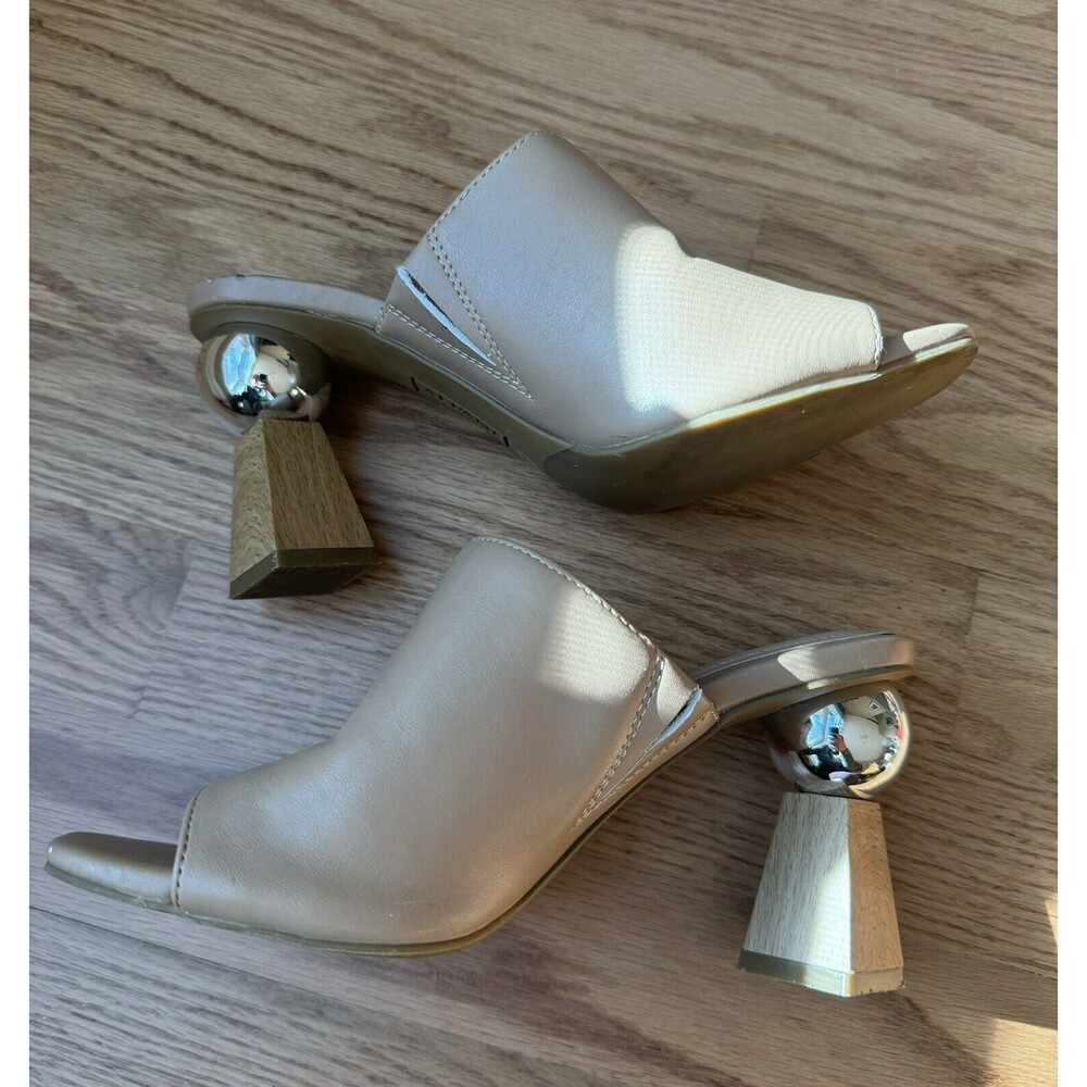 Alfani Magnolea Tan Peep Toe‎ Sandals With Cool Heels Women’s Size 6  Medium